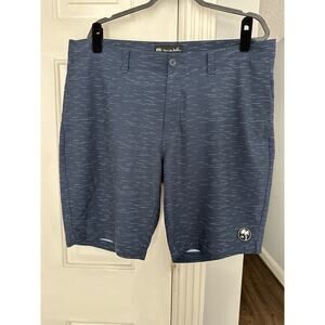 EUC Travis Mathew Blue Solo Trip Eco Collection Golf Shorts Size Mens 38 Blue